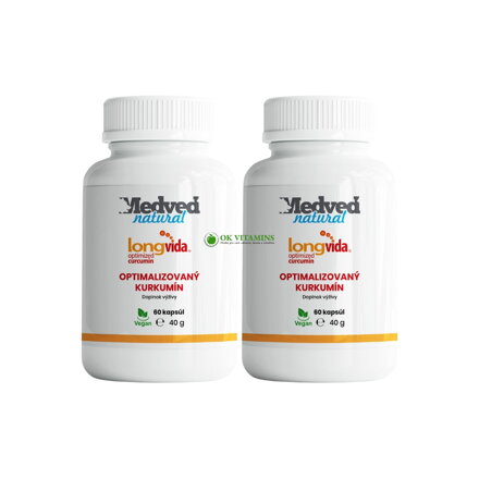 LongVida® optimalizovaný kurkumín 60 kapsúl 1+1 za polovicu