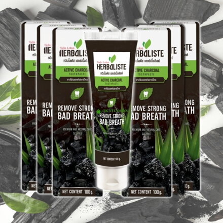 6x Zubná pasta Twin Lotus Active Charcoal 100g