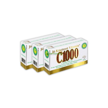 3x Vitamín C 1000 mg + šípky + bioflavonoidy