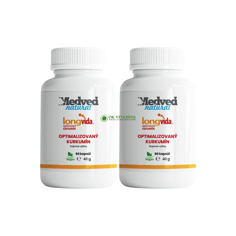 LongVida® optimalizovaný kurkumín 60 kapsúl 1+1 za polovicu