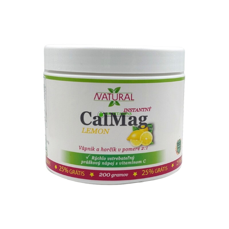 CalMag Lemon - vápnik + horčík + C - práškový - 200 g