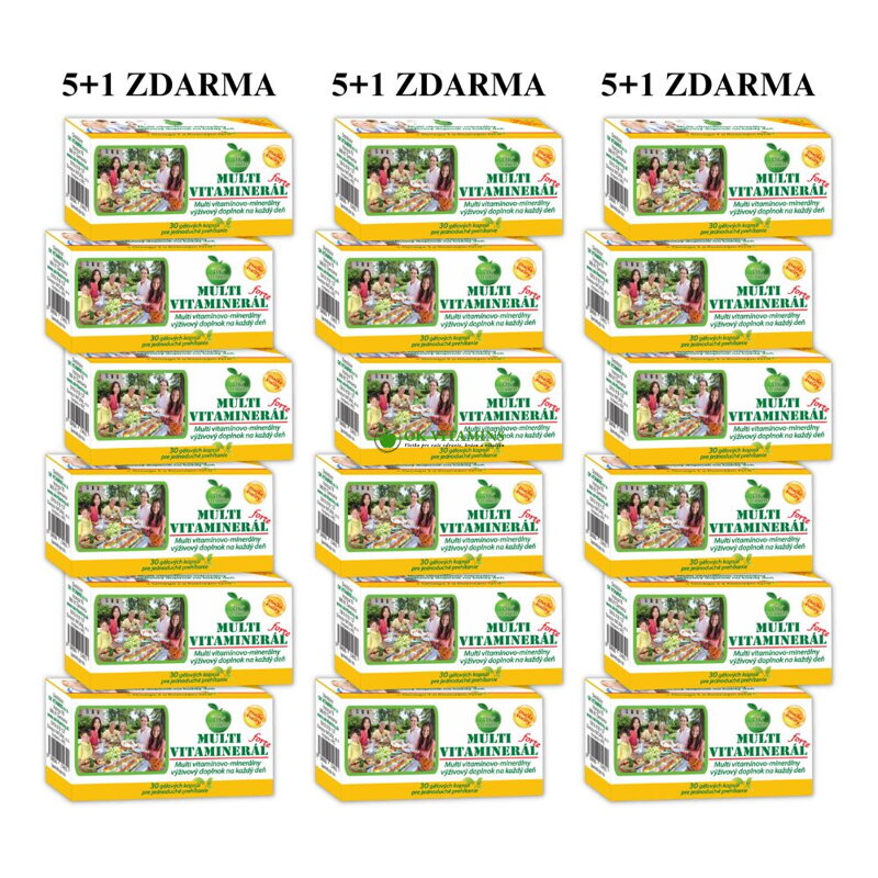 3x Multivitaminerál forte 5+1 zdarma